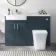 Harper Navy Blue Combination Vanity Basin and Houston Toilet 1200mm - Left Handed