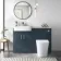Harper Navy Blue Combination Vanity Basin with Marble Top & Tucson Toilet 1200mm