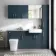 Harper Navy Blue Combination Vanity Basin with Marble Top & Houston Toilet 1500mm