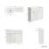Capri Cotton White Basin Vanity and Back To Wall Unit 1050mm (Excludes Toilet) - Chrome Handles