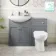 Capri Fog Grey Combination Vanity Basin and Austin Toilet 1150mm - Chrome Handles