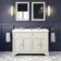 Lucia Chalk White Double Basin Vanity 1200mm - Brushed Brass Accents