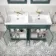 Lucia Midnight Green Double Basin Vanity 1200mm - Brushed Brass Accents