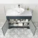 Lucia Inky Blue Vanity with Marble Top & Oval Counter Top Basin 1030mm
