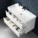 Corsica Gloss White Basin Drawer Vanity 1000mm