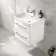 Omaha Gloss White Wall Hung Basin Drawer Vanity 600mm
