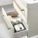 Omaha Linen White Wall Hung Basin Drawer Vanity 600mm - Brushed Brass Accents