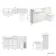 Sicily Fluted Coastal White Combination Vanity Basin and Aruba Toilet 1500mm - Chrome Handles
