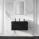 Malta Fluted Matt Black Wall Hung Drawer Vanity with Matt Black Basin 800mm
