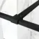 Munich Matt Black Grid 8mm Wet Room Shower Glass 1400mm & 250mm Pivotal Return Panel