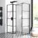 Munich Matt Black Grid 8mm Walk In Shower Enclosure 700mm & 800mm Glass with Pivotal Return Panel