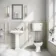 Hudson Traditional Low-Level Toilet With Dove Grey Seat & Pedestal Basin - Single Tap Hole