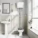 Hudson Traditional High-Level Toilet With Dove Grey Seat & Pedestal Basin - Single Tap Hole