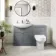 Capri Fog Grey Combination Vanity Basin and Denver Toilet 1350mm - Chrome Handles