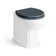 Monaco Inky Blue Combination Vanity Basin with Marble Top and Hudson Toilet with Wooden Seat 1500mm - Brushed Brass Accents