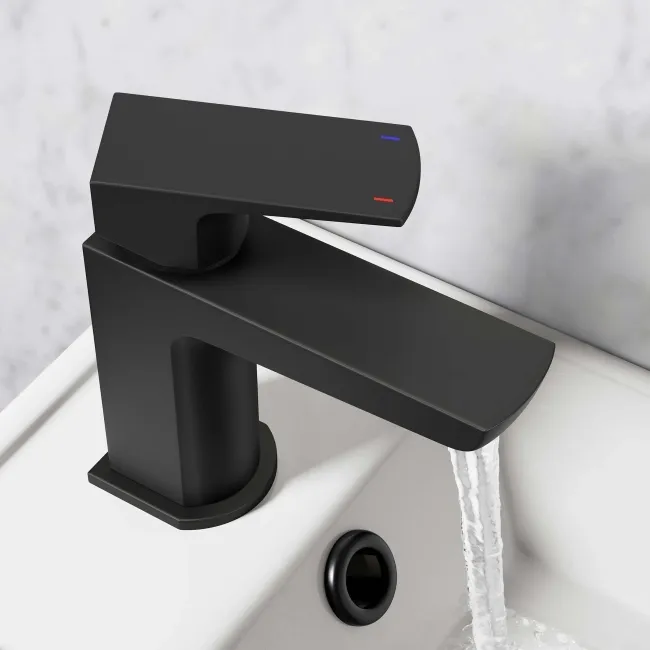 Soar Matt Black Cloakroom Basin Mixer Tap