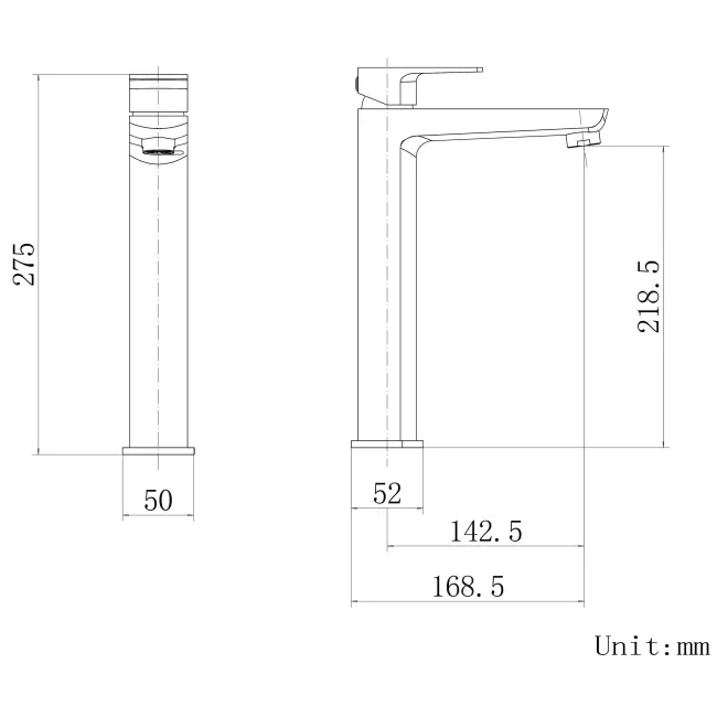 Soar Matt Black High Rise Basin Mixer Tap