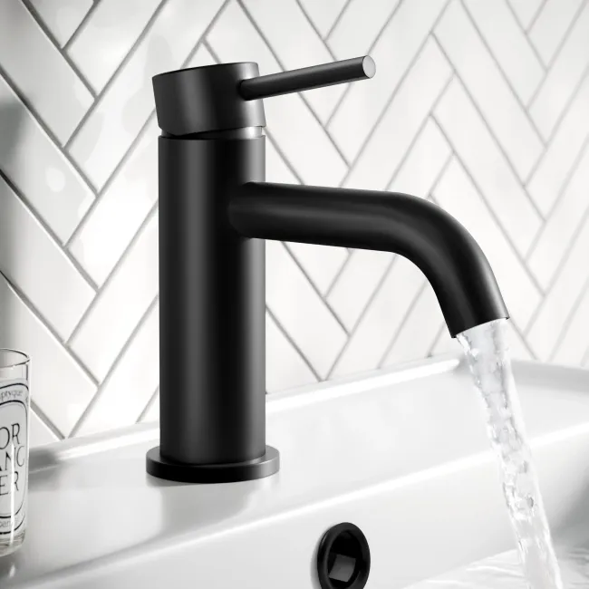 Selma Matt Black Basin Mixer Tap