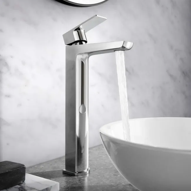 Ribble Chrome High Rise Basin Mixer Tap