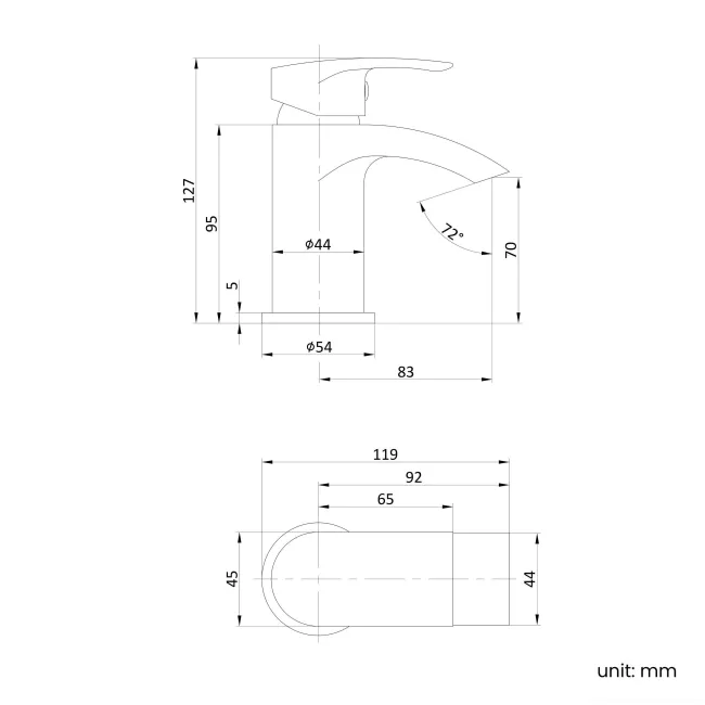 Spey Chrome Cloakroom Basin Mixer Tap