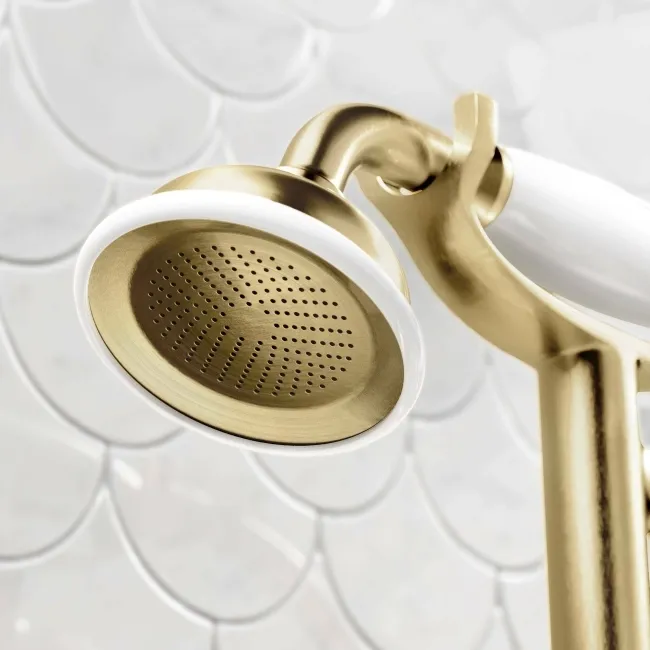 Nene Traditional Brushed Brass Bath Shower Mixer Tap