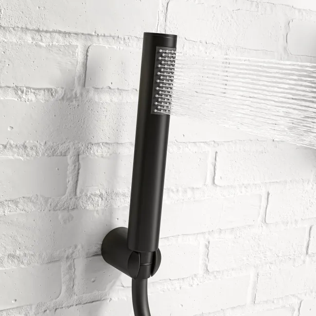 Lusk Matt Black Bath Filler & Handheld Shower