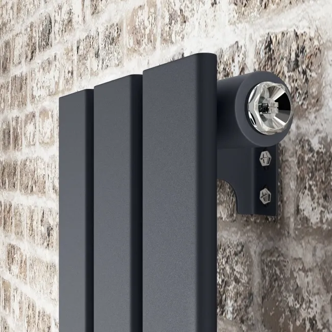 Faro Anthracite Single Flat Panel Vertical Radiator 1600x210mm