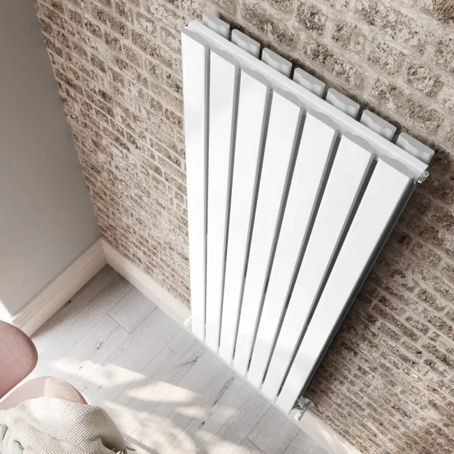 Faro White Double Flat Panel Vertical Radiator 1800x490mm