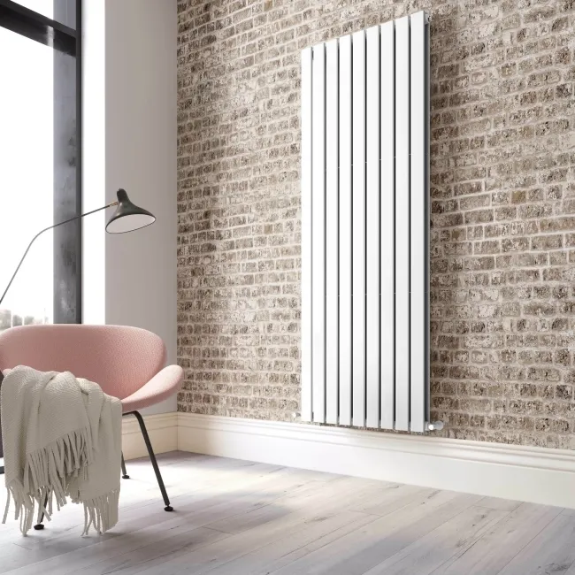Faro White Double Flat Panel Vertical Radiator 1800x630mm