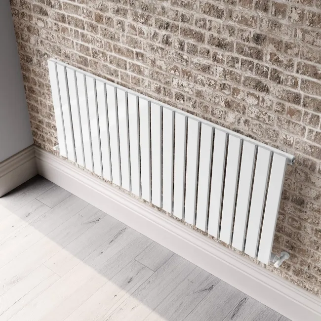 Faro White Single Flat Panel Horizontal Radiator 600x1400mm