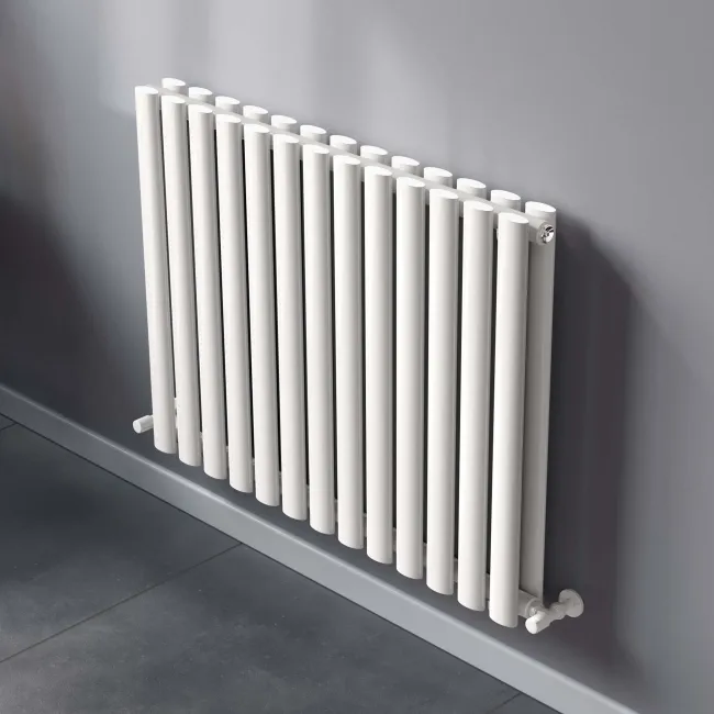 Marbella White Double Oval Panel Radiator 600x780mm