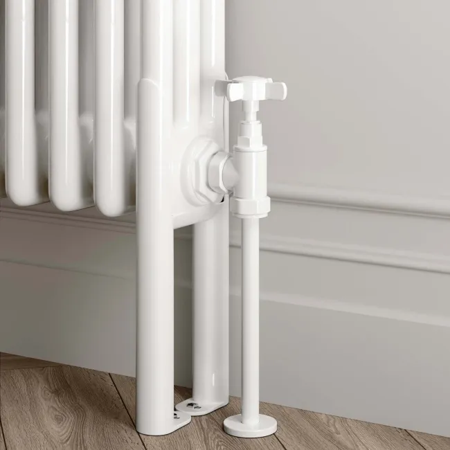 Athens White Triple Column Horizontal Traditional Radiator 300x1190mm