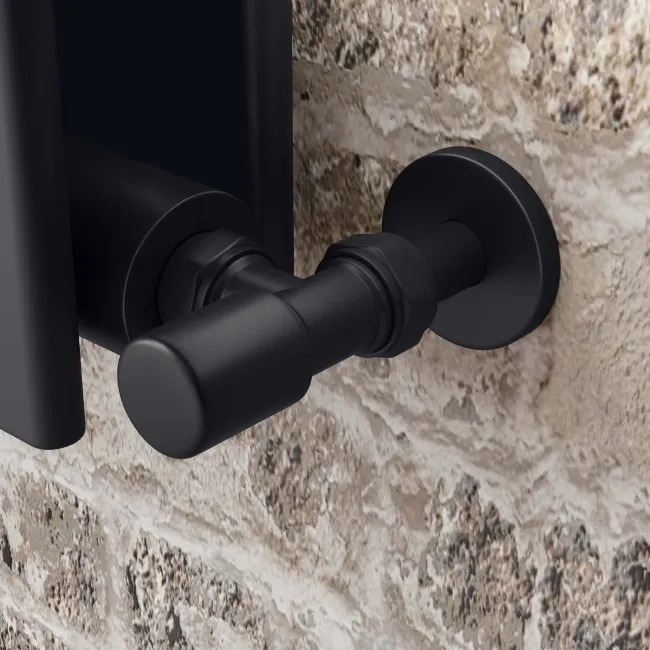 Faro Matt Black Double Flat Panel Horizontal Radiator 600x980mm