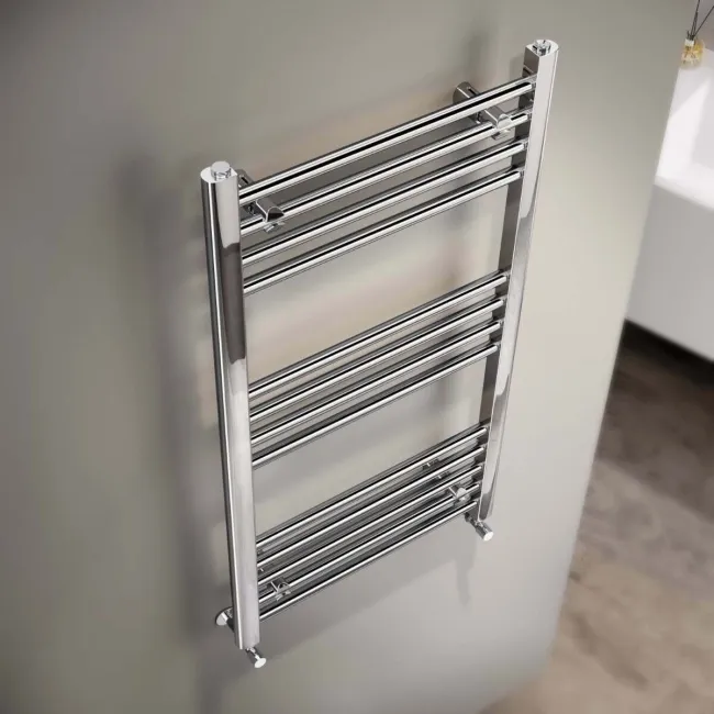 Barcelona Chrome Straight Heated Towel Rail 1000x500mm