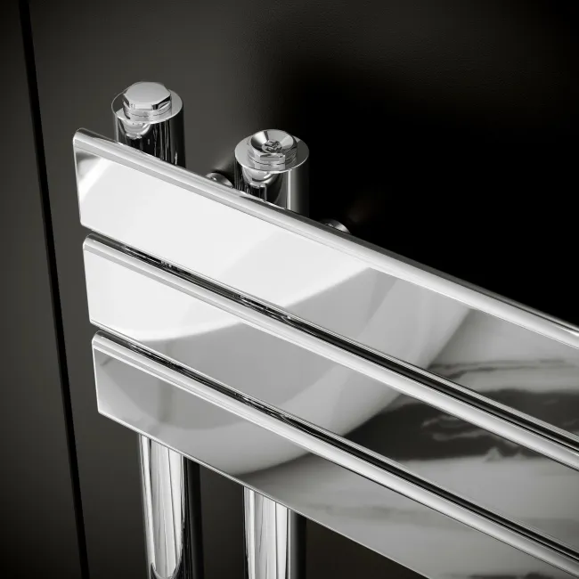 Seville Chrome Designer Flat Panel Heated Towel Rail 1200x450mm