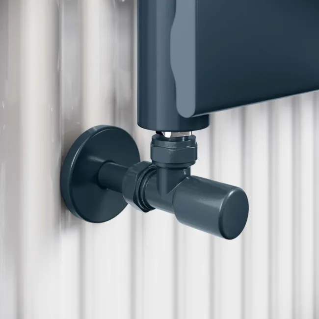 Santorini Inky Blue Flat Panel Heated Towel Rail 1000x450mm