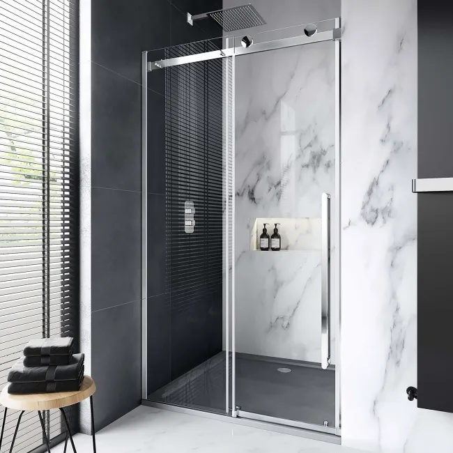 Oslo Premium Easy Clean 8mm Sliding Shower Door 1000mm