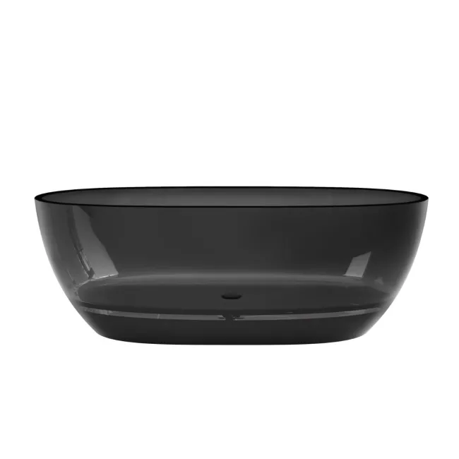 Soho 1700mm Transparent Black Freestanding Bath