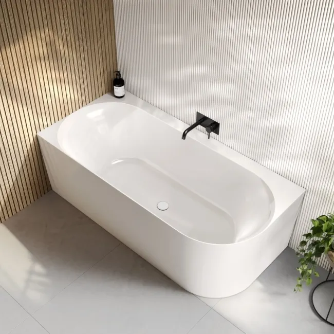 Merton 1700mm Curved Corner Bath - Left Handed