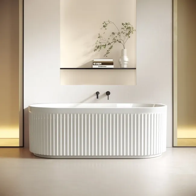 Finchley 1700mm Fluted Back To Wall Bath