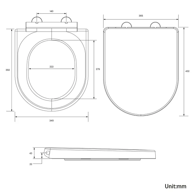 Denver Quick Release Soft Close Toilet Seat