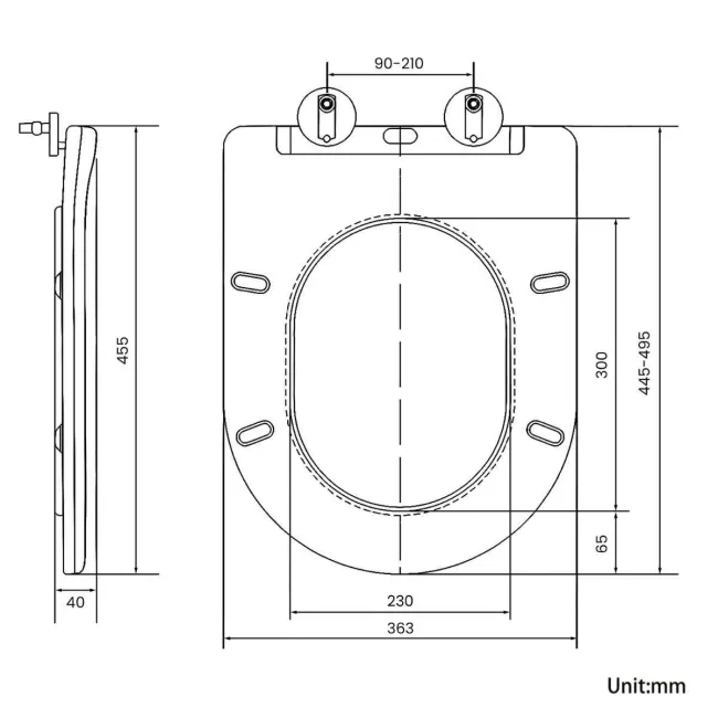 Tucson Quick Release Premium Soft Close Slim Toilet Seat