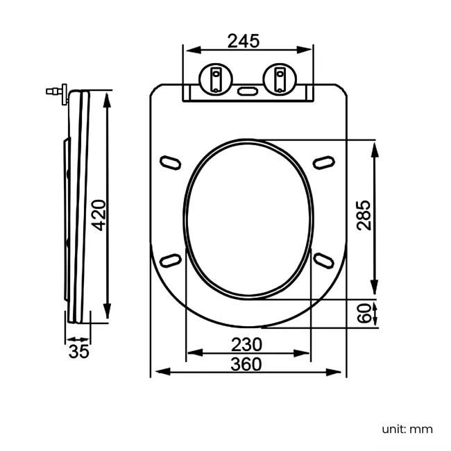 Tulsa Matt Cappuccino Quick Release Soft Close Toilet Seat