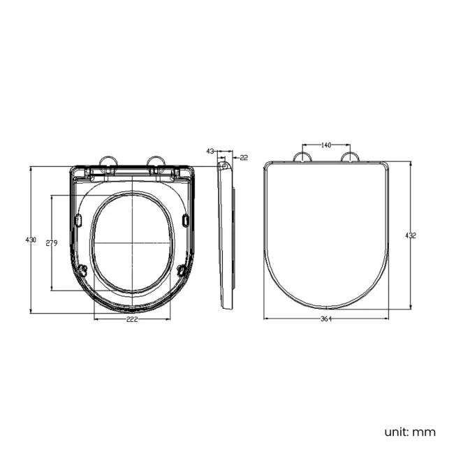 Lodi Quick Release Soft Close Seat
