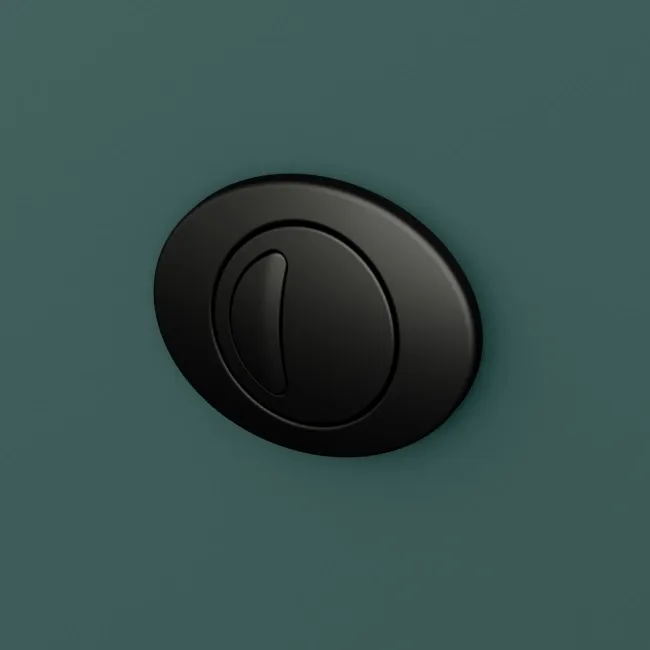 Detroit Cable Operated Concealed Cistern with Matt Black Push Button Dia.60mm