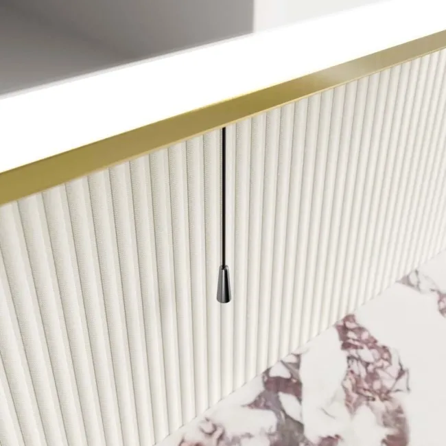 Olivia Battery Operated Brushed Brass Illuminated LED Mirror 600x400mm