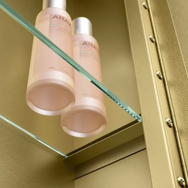 Olivia Matt Brass Mirror Cabinet 710x1000mm