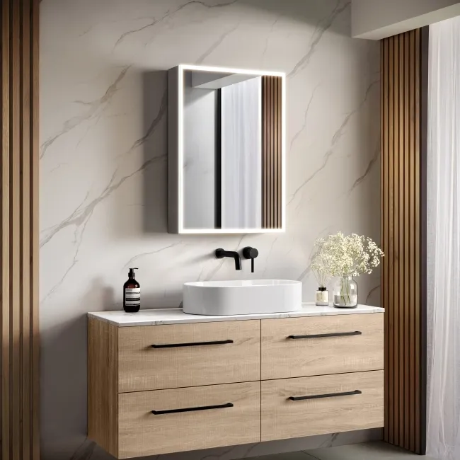 Margot Illuminated LED Mirror Cabinet 700x500mm