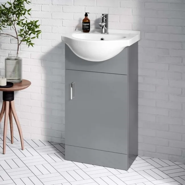 Chrome Handle for Quartz Vanity Unit