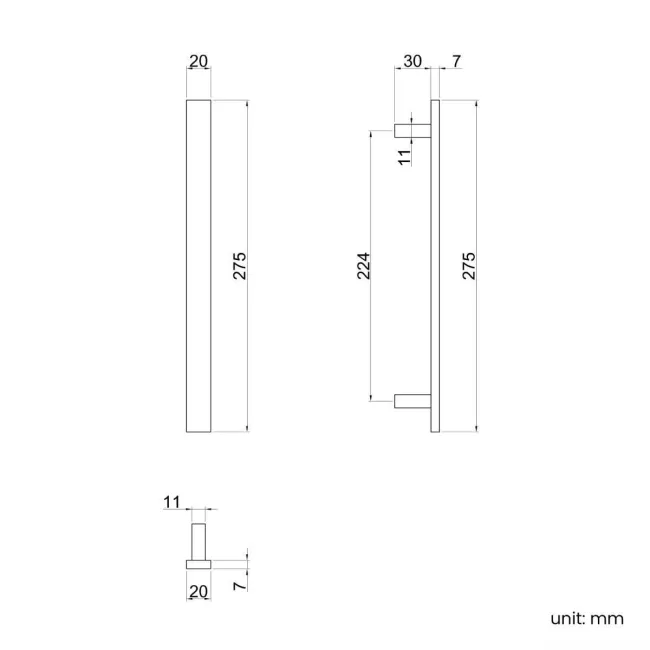 Chrome Handle for Avon Vanity Unit